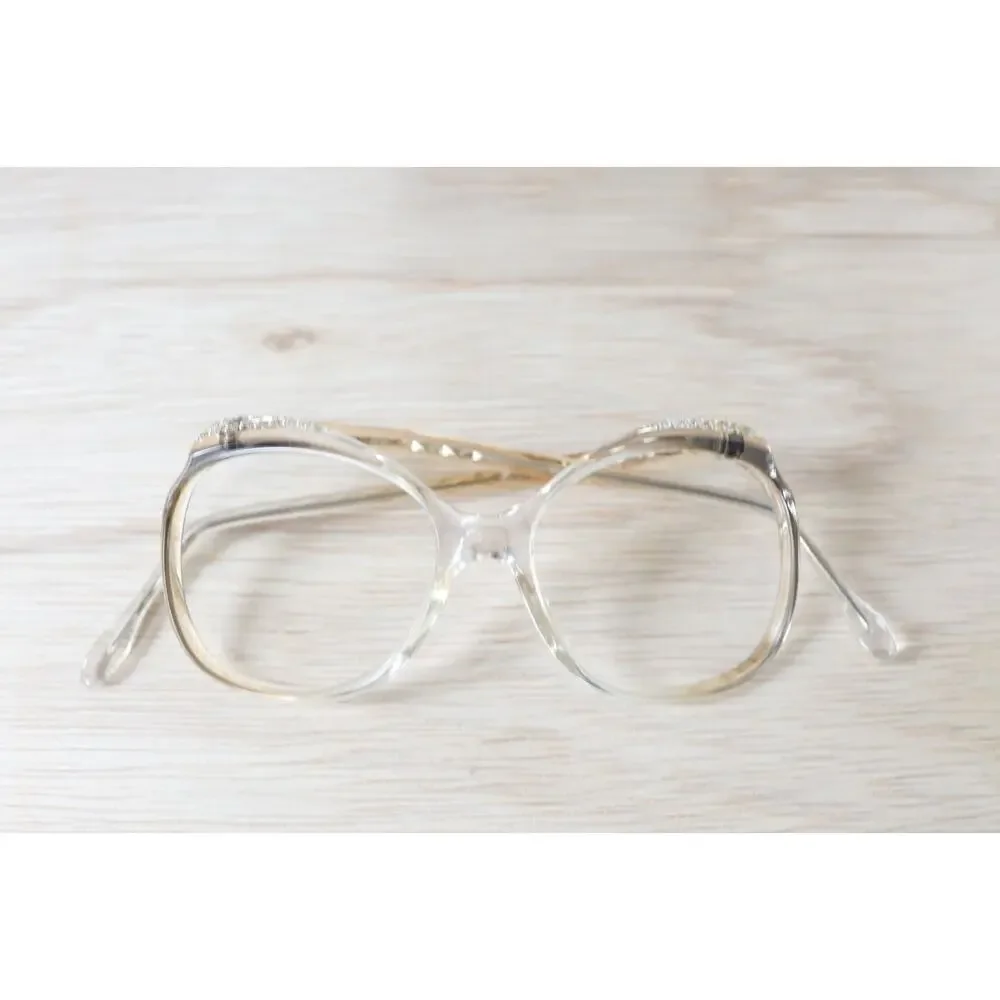 Vintage 1970s Pathway Optical Rhinestone Eyeglasses NOS Grandma Retro